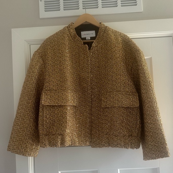 Liz Claiborne Tweed Women’s Bomber Jacket - Picture 15 of 16